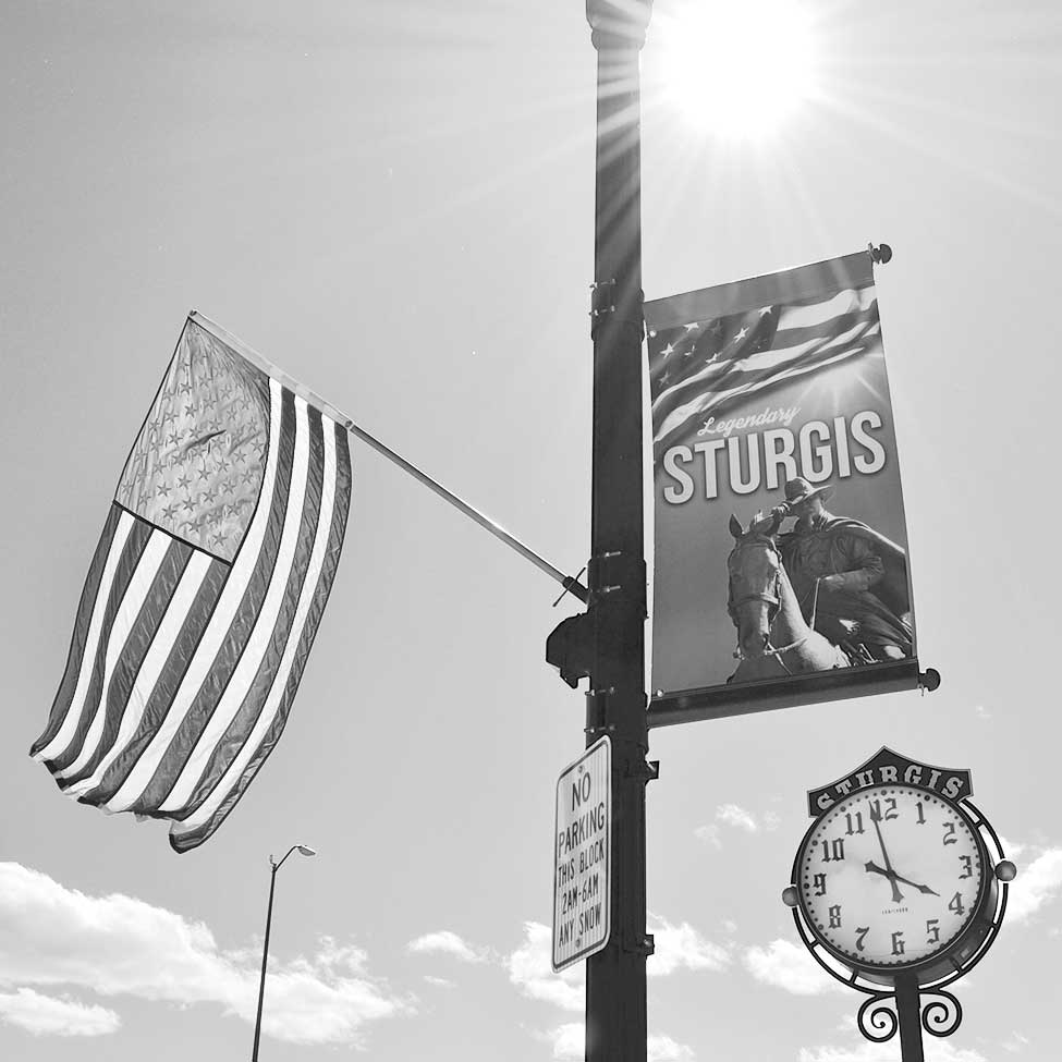 Downtown Sturgis Flags
