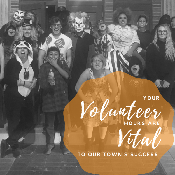 Your volunteer hours are vital to our town’s success. 