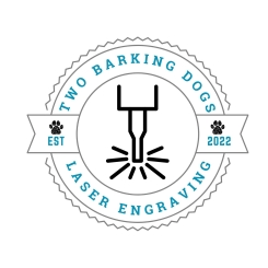 Two Barking Dogs Laser Engraving Logo